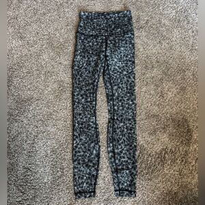 lululemon athletica Black and Gray Patterned Leggings